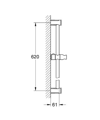 Grohe Tempesta ÚJ Rustic zuhanyrúd, 600 mm 27519 000 (27519000)