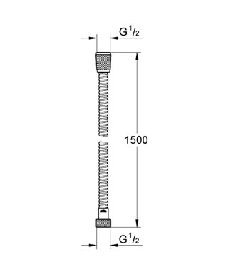 Grohe Relexa fém zuhanytömlő fehér 28143 LS0 (28143LS0)