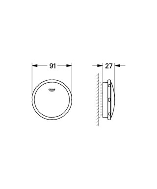 Grohe Talento kád le- és túlfolyógarnitúra fehér 19025 LS0 (19025LS0)