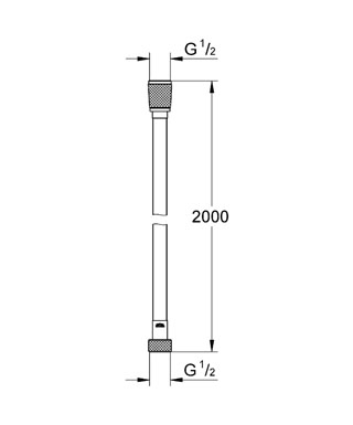 Grohe Silverflex zuhanycső 2 méter 27137 000 (27137000)