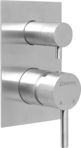 Sapho MINIMAL 2-irányú falsík alatti zuhanycsaptelep, inox MI042