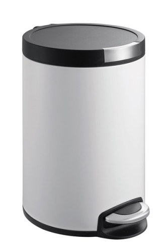 Sapho ARTISTIC pedálos szemetes 12l, Soft Close, fehér (DR12W)