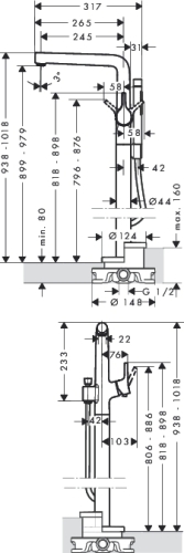 Hansgrohe Talis S szabadonálló kádcsaptelep 72412 000 (72412000)