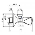 Schell Sanland 1/2-1/2 sarokszelep 970370000