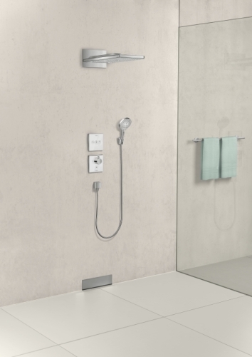 Hansgrohe ShowerSelect Glas termosztátos falsík alatti highflow termosztát színkészlet, fehér/króm 15735 400 (15735400)