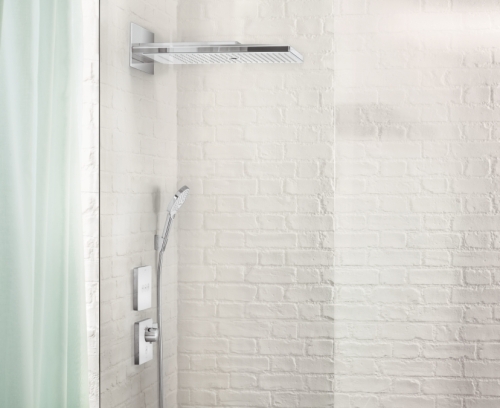 Hansgrohe ShowerSelect Glas termosztátos falsík alatti highflow termosztát színkészlet, fehér/króm 15735 400 (15735400)