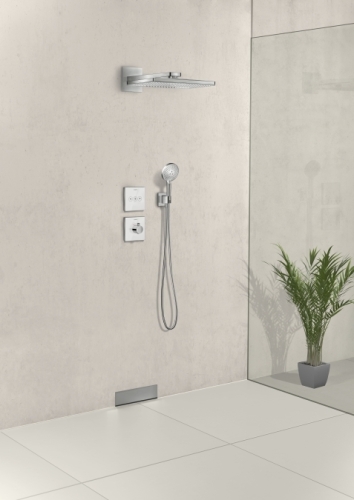 Hansgrohe ShowerSelect Glas termosztátos falsík alatti termosztátos csaptelep fehér/króm 15734 400 (15734400)