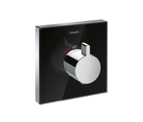 Hansgrohe ShowerSelect Glas termosztátos falsík alatti termosztátos csaptelep fekete/króm 15734 600 (15734600)