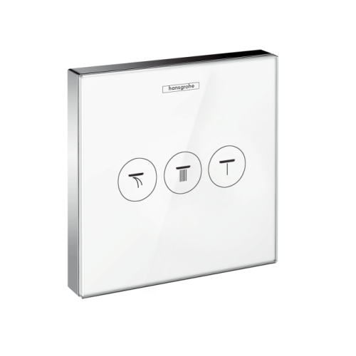 Hansgrohe ShowerSelect Glas falsík alatti szelep színkészlet fehér/króm 15736 400 (15736400)