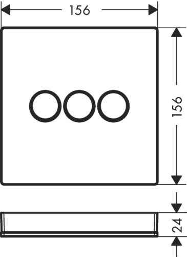 Hansgrohe ShowerSelect Glas falsík alatti szelep színkészlet fehér/króm 15736 400 (15736400)