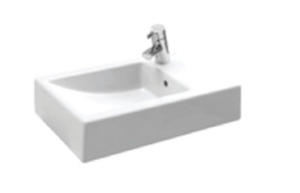 Jika Pure 50x34,5 cm-es mosdó H8134210001061 (8.1342.1.000.106.1)