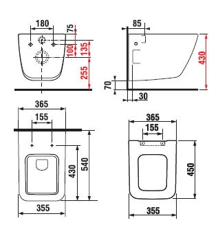 Jika Pure mélyöblítésű fali wc H8204230000001 (8.2042.3.000.000.1)