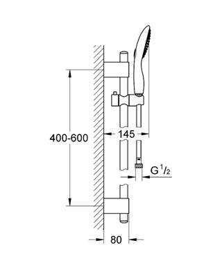 Grohe Power&Soul zuhanygarnitúra 27757 000 (27757000)