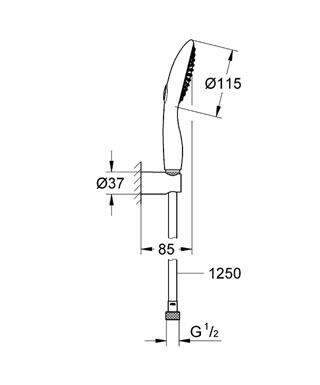 Grohe Power&Soul zuhanygarnitúra 27839 000 (27839000)