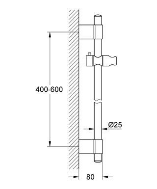 Grohe Power&Soul zuhanyrúd, 600 mm 27784 000 (27784000)