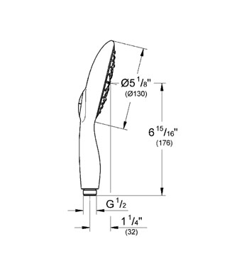 Grohe Power&Soul kézizuhany 130 mm, limestone (mészkő) 27672 DR0 (27672DR0)