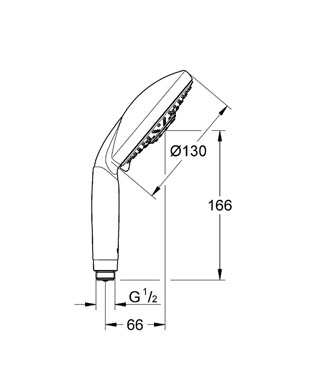 Grohe Rainshower kézizuhany Classic, Ø130 mm 28764 000 (28764000)