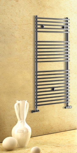 Lazzarini Siracusa egyenes dizájn törölközőszárítós radiátor, króm 730x600 mm (387023)