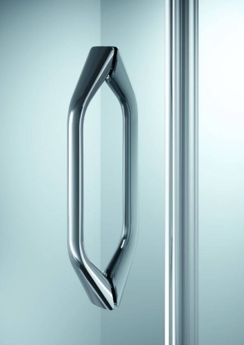 Hüppe Aqua 80 cm-es lengőajtó, Anti-plaque bevonatú átlátszó üveg, króm profil (140903)