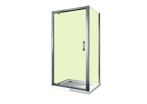 Hüppe Aqua 80 cm-es oldalfal, Anti-plaque bevonatú átlátszó üveg, króm profil (140503)
