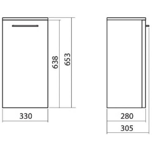 Kolo Nova Pro szürke/szürke kiegészítő szekrény 88437 (88437000)