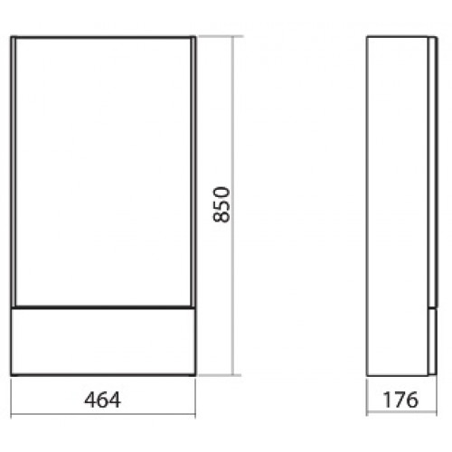 Kolo Nova Pro szürke/szürke tükrös szekrény (88439000)