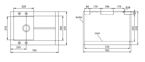 Gorenje KVE76.10 Siligor gránit mosogató, törtfehér (64748117)