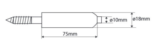 Sapho HP ajtóütköző falra, 7,5cm, inox (101218025) XP001