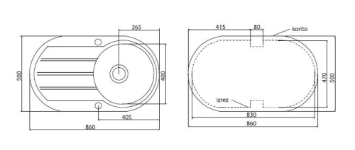 Gorenje KVE KM4 Siligor gránit mosogató, törtfehér (55000952)
