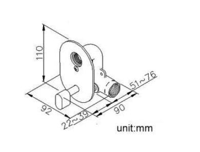 Sapho Falbaépíthető bidet csaptelep hideg/ meleg vizes bekötéshez JS121-hez. (1209-03)