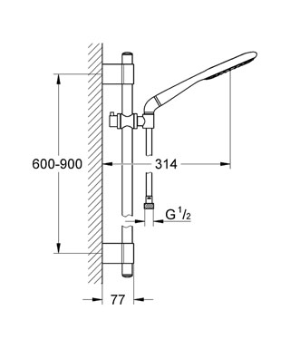 Grohe Rainshower Icon zuhanygarnitúra 9,5 l/perc 27402 001 (27402001)