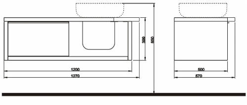 Kolo Ovum mosdószekrény jobb (89233000)