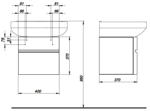 Kolo Domino univerzális függeszthető szekrényhez wenge előlap fogantyúval 40 (89395000)