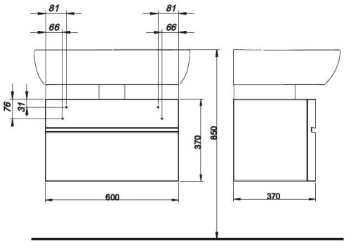 Kolo Domino univerzális függeszthető szekrényhez cappuccino előlap 60 (89266000)