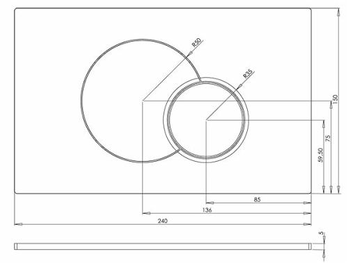 Kolo Eclipse 2 nyomólap matt króm (94150003)