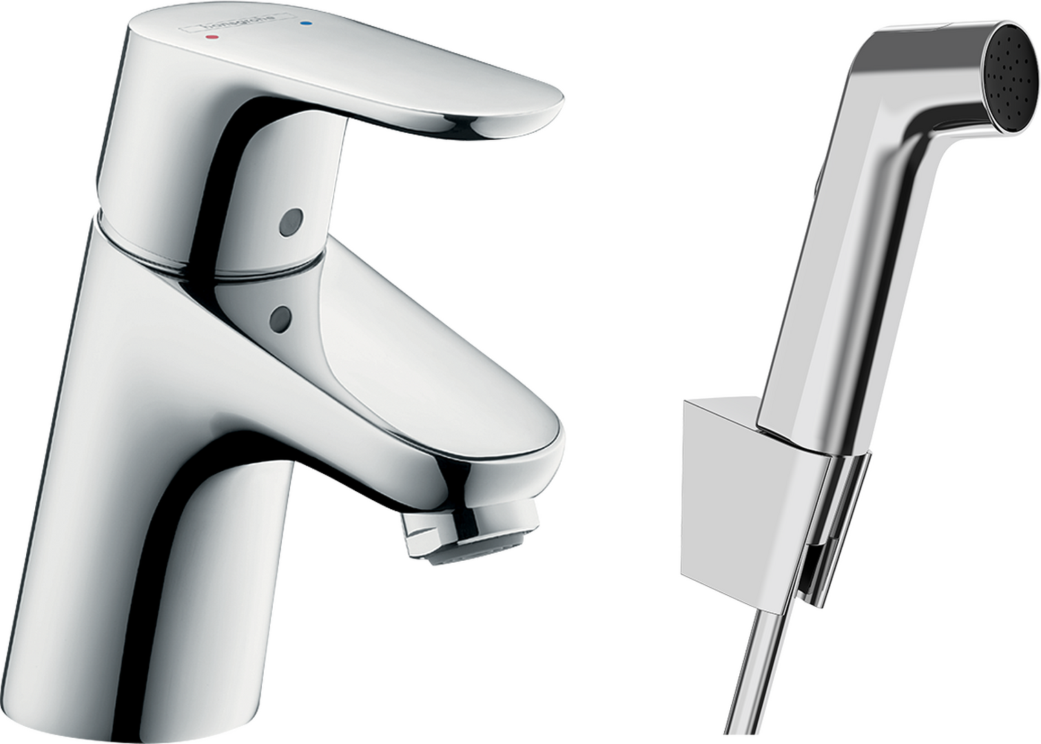 Hansgrohe Focus 70 egykaros mosdócsaptelep Bidette 1jet kézizuhany szett 1,60 m 31926000
