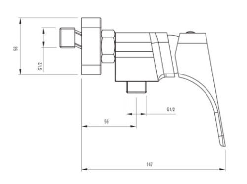 Deante Hiacynt egykaros zuhany csaptelep, króm BQH 040M