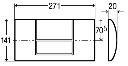 Viega Standard wc nyomólap, fehér 449001