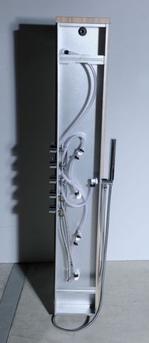 Sapho 5SIDE zuhanypanel keverős csapteleppel 4 masszázsfúvókával, wenge (80213)