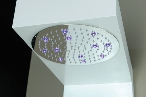 Sapho OVAL zuhanypanel LED fejzuhannyal, gőzzel 220x32x1,3cm, fehér (80800)
