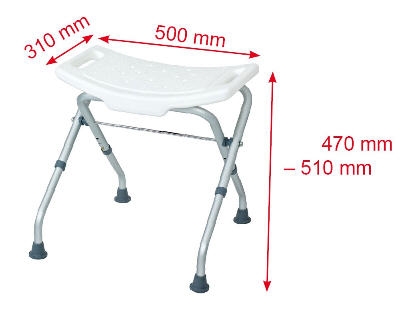 Sapho Fürdőszobai szék, összehajtható, fehér (A0050301)