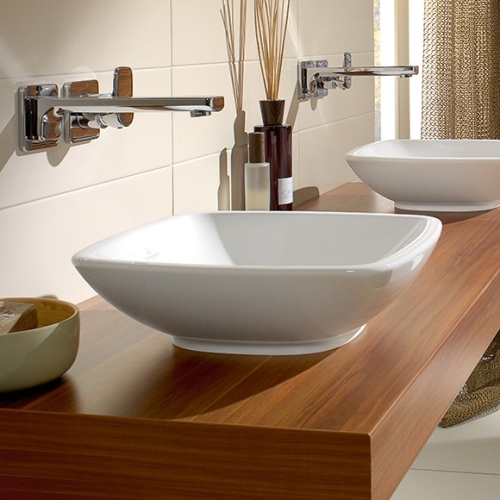 Villeroy and Boch Loop & Friends 38x38 cm ráültethető mosdó, túlfolyóval 51490001 (5149 00 01)