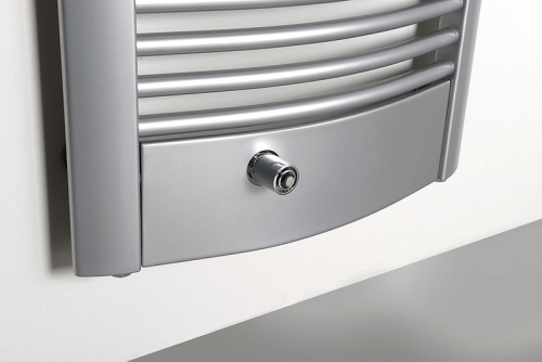 Sapho FOCUS FXB fürdőszobai radiátor 595x1154mm, 669W, strukturált ezüst (FXB-612S)