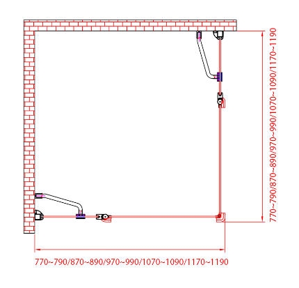 Sapho ONE 100 cm zuhanyajtó, transzparent üveg (GO4810)