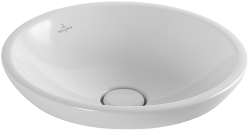 Villeroy and Boch Loop & Friends 43 cm félig besüllyesztett ráültethető mosdó, túlfolyóval 41140001 (4114 00 01)