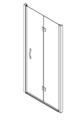 Sapho ONE 90 cm harmonika ajtó, jobb, transzparent üveg (GO7990R)