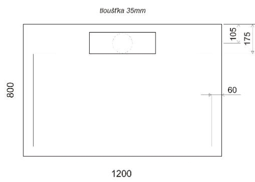 Sapho GELCO IRENA 120x80cm öntöttmárvány zuhanytálca, fehér HI12080