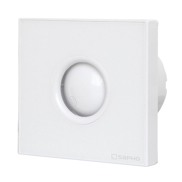 Sapho LITE axiális fürdőszobai ventillátor időzítővel, 15W, cső átmérő 100mm, fehér (LT102)