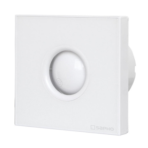 Sapho LITE axiális fürdőszobai ventillátor időzítővel, 15W, cső átmérő 100mm, fehér (LT102)