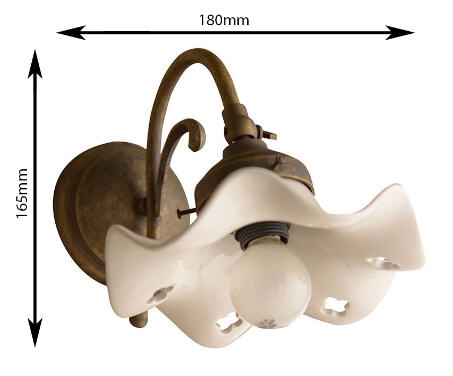 Sapho TARANTO lámpa E14 40W, 230V, kerámia búrával, bronz (MC936)